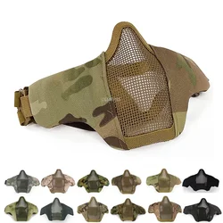 Mascarilla táctica Airsoft de malla de acero – Protector facial transpirable