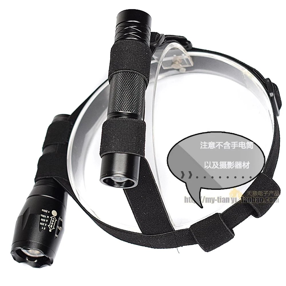 Correa para la cabeza, diadema de montaje, correa para la cabeza negra, soporte para diadema, correa fija para linterna con batería 18650, diámetro de 20-25mm - imagen 3