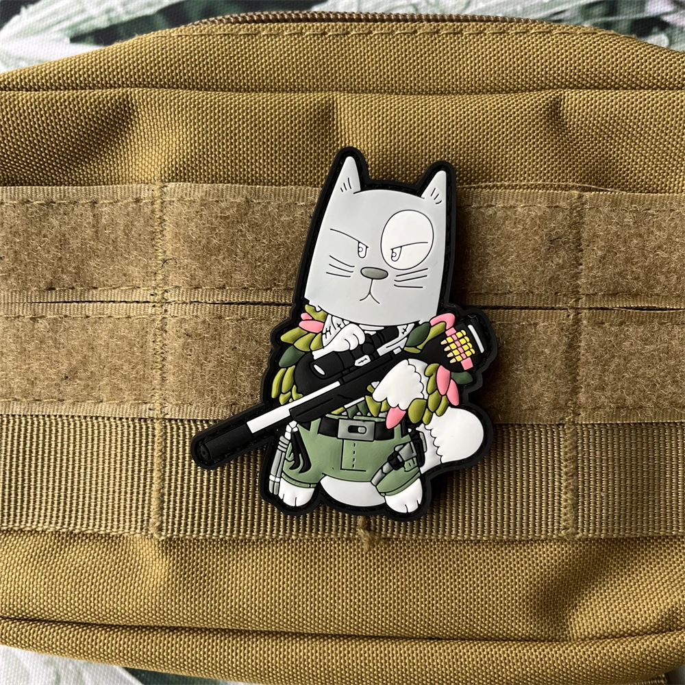 Parches tácticos de rata de gimnasio, insignia de moral Noodz de PVC, decoración de gancho y bucle, pegatinas del ejército militar - imagen 4