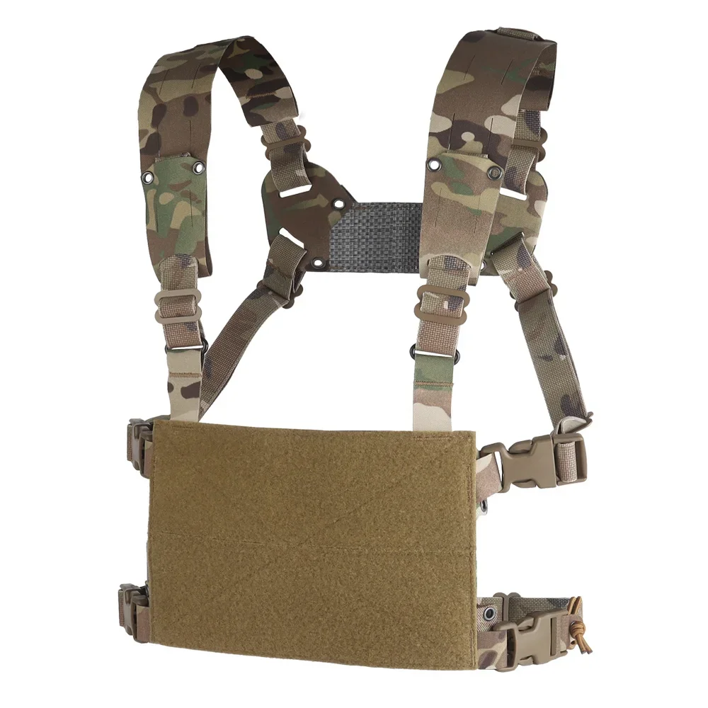 MOLLE-plataforma de pecho Mini V2 tipo H, aparejo de pecho ligero estilo Ferro, chaleco táctico, portador de placa de entrenamiento de asalto, aletas delanteras, adaptador - imagen 3