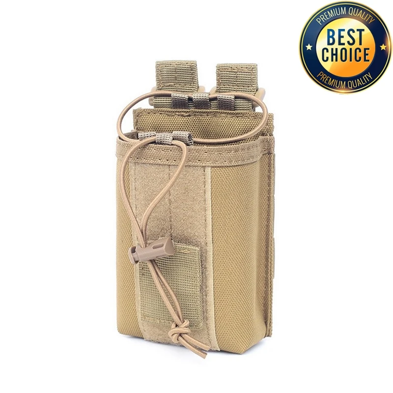 Bolsa para Talkie 1000D para caza al aire libre, bolsa táctica deportiva Molle de nailon para Radio, soporte para Walkie Talkie, bolsillo para revista Mag - imagen 4