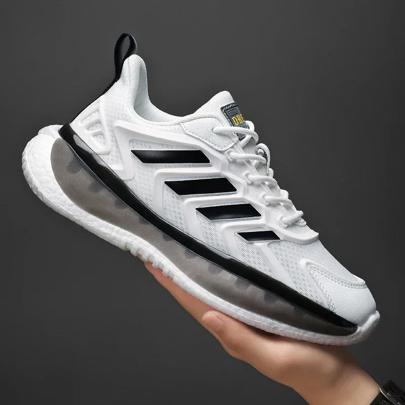 Zapatillas de deporte de malla transpirable para Hombre, Zapatos deportivos informales planos, cómodos, para correr - imagen 4