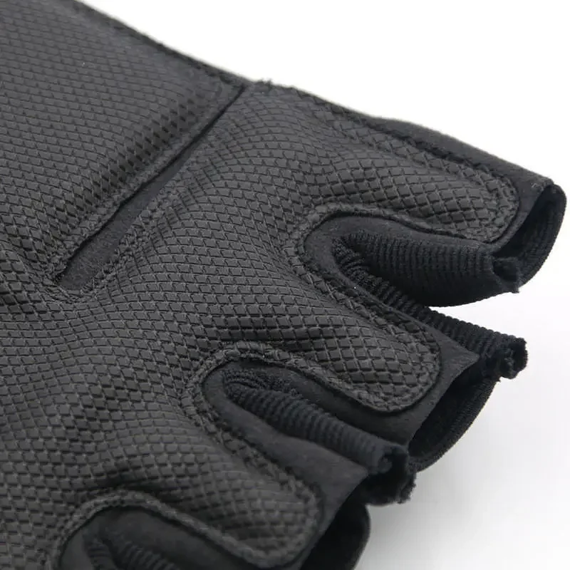 Guantes tácticos de medio dedo con nudillos duros para hombre, combate, caza, tiro, servicio de Paintball, sin dedos - imagen 3