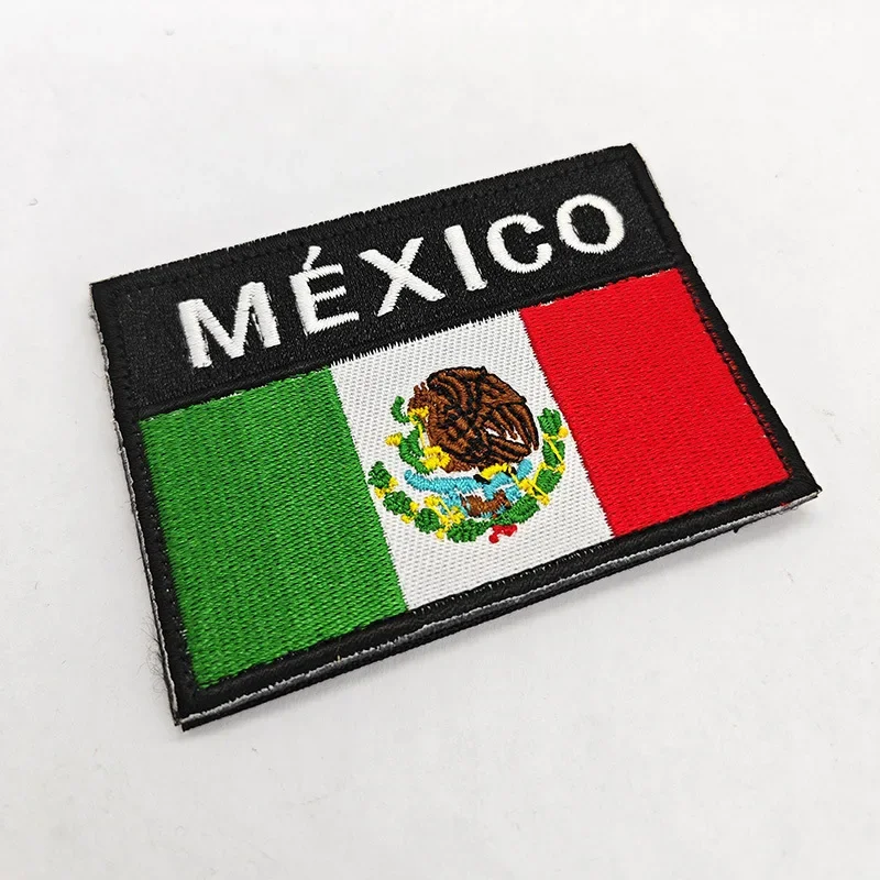 Parches bordados de bandera de México, parche de PVC con gancho y bucle, insignias de sombrero y bolsos de México, pegatinas de ropa, apliques de mochila - imagen 4