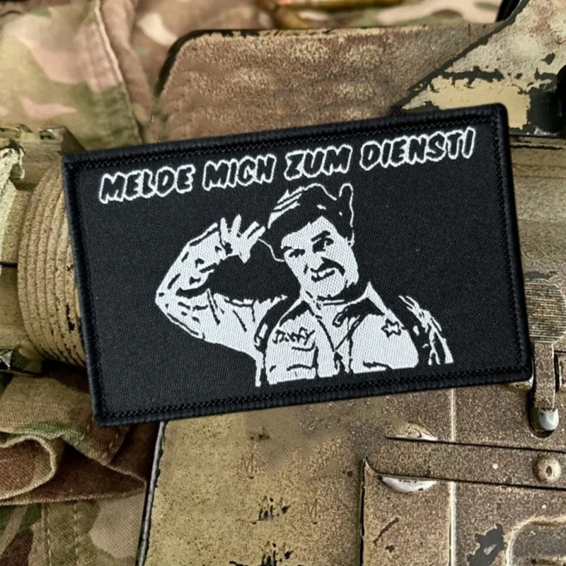 Parche militar táctico MELDE MICN IUM DIENSTI en ropa insignias de moral parches de gancho mochila pegatinas del ejército - imagen 2