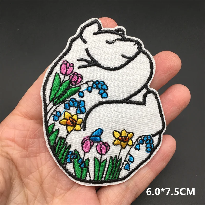 Parches termoadhesivos para ropa, pegatinas de costura de Anime, parches bordados de paisaje para ropa - imagen 3