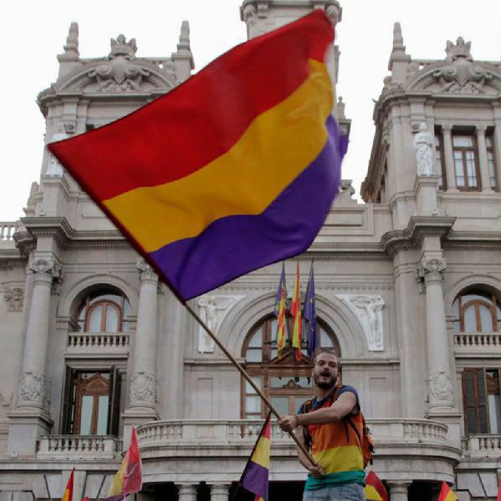 Bandera FLAGLINK de la Segunda República Española 90X150CM Poliéster Bandera de la Segunda República Española Bandera Colgante Nacional de España