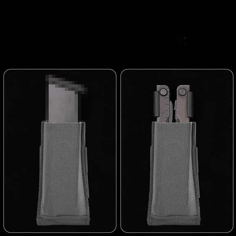 Bolsa para revista individual elástica ligera, 9mm.40.45ACP, Airsoft, caza, tapa abierta, bolsa magnética rápida, bolsa para cinturón de caza Molle - imagen 3