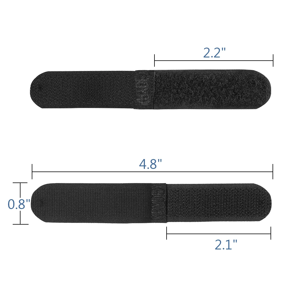 KRYDEX 2 correas de gestión de cables con gancho y bucle para portador de placa, chaleco, mochila, aparejo de pecho, organizador de cables de antena - imagen 5