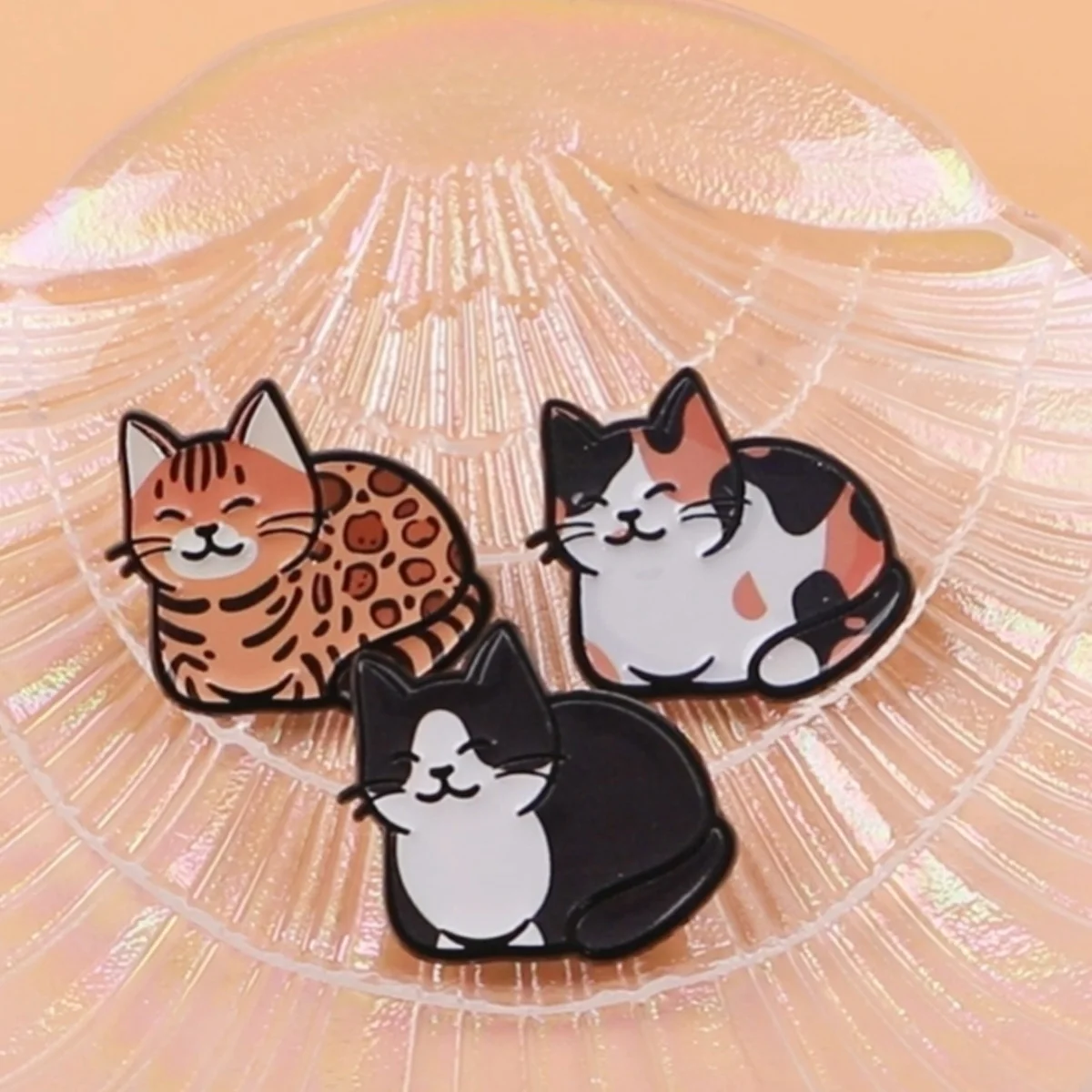 Juego de 6 Broches de Gato Gordo Esmaltados, Broches de Animales para Chaqueta, Mochila, Sombrero, Solapa, Insignia, Accesorio de Joyería Kawaii para Amantes de los Gatos, Regalo - imagen 2