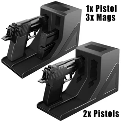 Soporte portapistolas universal caja fuerte con sujeción de cargadores