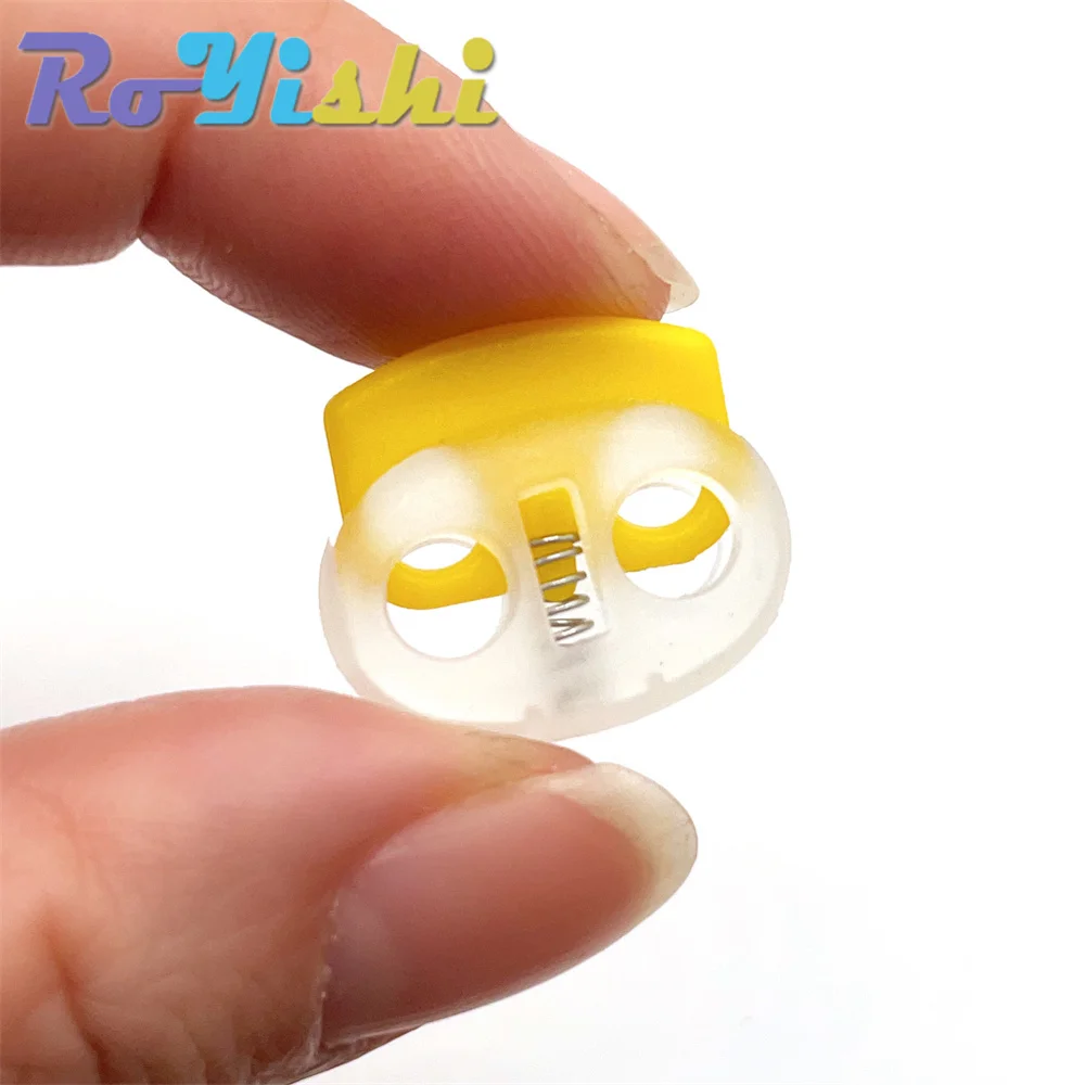 10 unids/pack de cordón de plástico transparente, tapón de cuentas, Clip de palanca, cordón, ropa deportiva, mochila, abrazadera de cordón, accesorio artesanal DIY - imagen 4