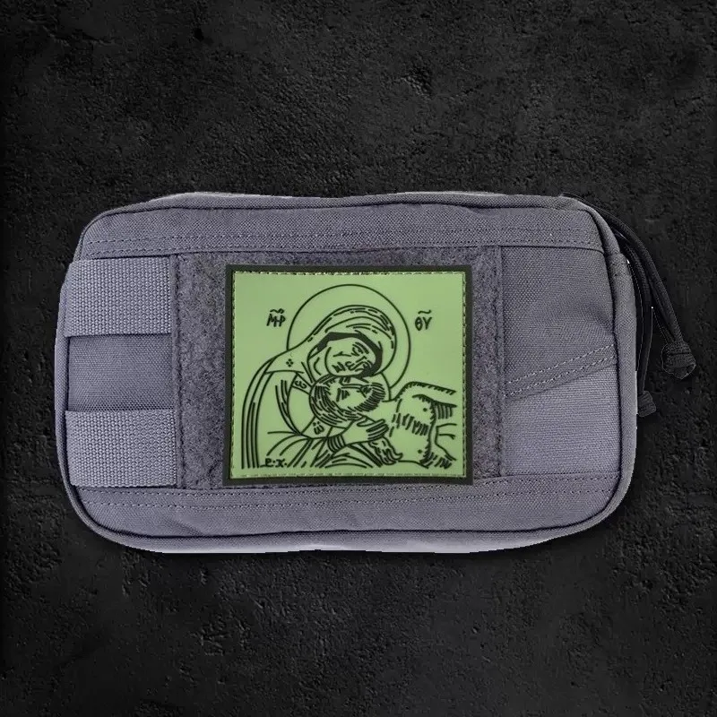 Parche de Pvc "Madre de Dios", insignia de moral táctica, gancho y bucle, brazalete militar, mochila, accesorios decorativos