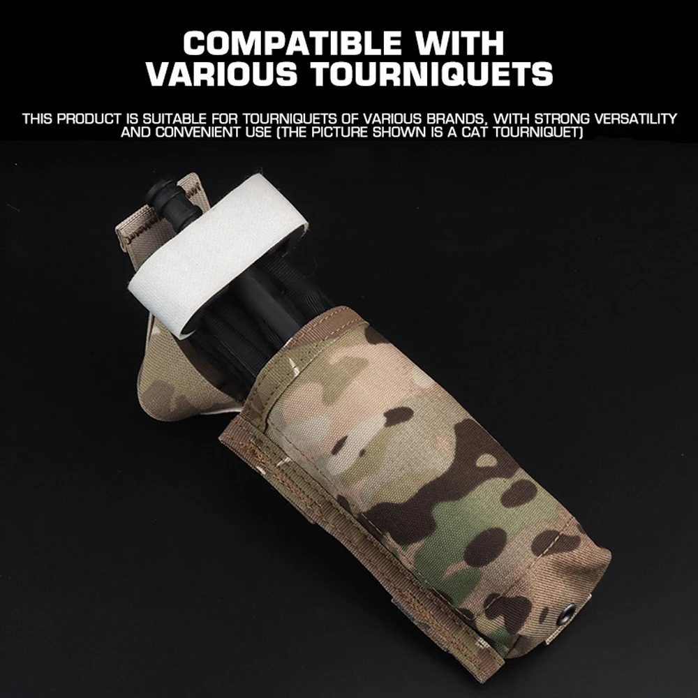 Bolsa de torniquete táctico Universal para exteriores, caza, Camping, senderismo, soporte de torniquete médico, cinturón MOLLE portátil, chaleco, equipo - imagen 4