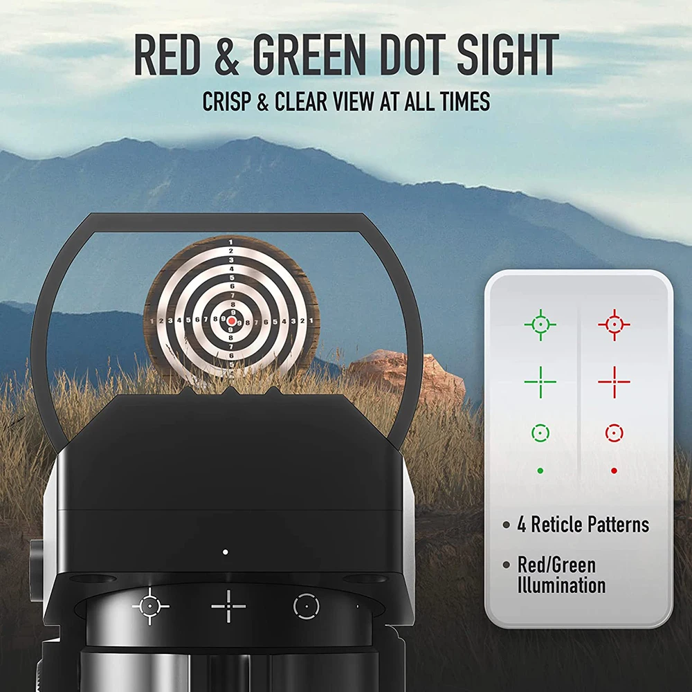 Mira telescópica táctica de punto verde y rojo, mira óptica de reflejo para Airsoft, Rifle de caza, pistola, 11mm/20mm - imagen 3