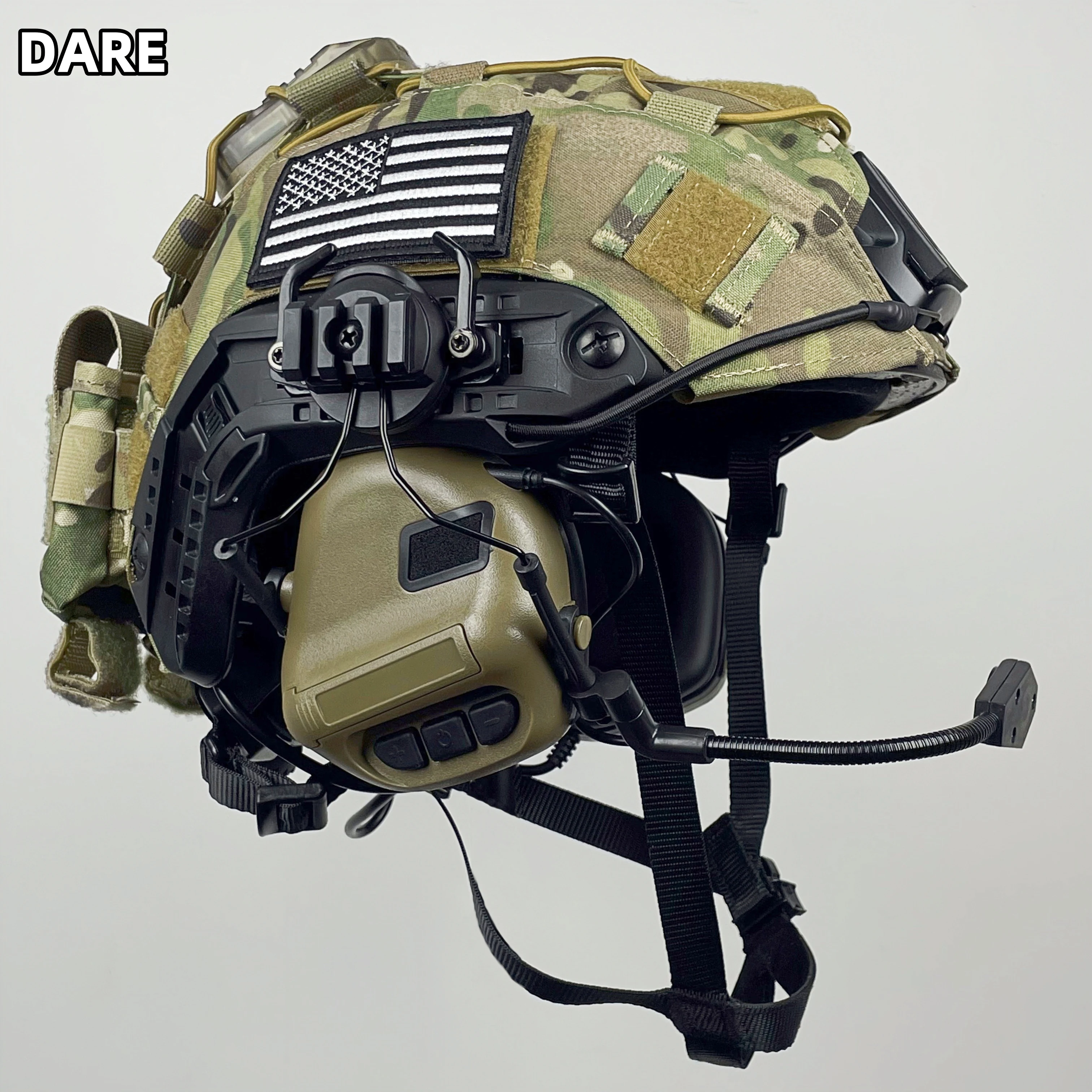 Conjunto completo de casco táctico FAST RG, equipo de protección de combate en forma de hombre verde pequeño, equipo cos - imagen 4
