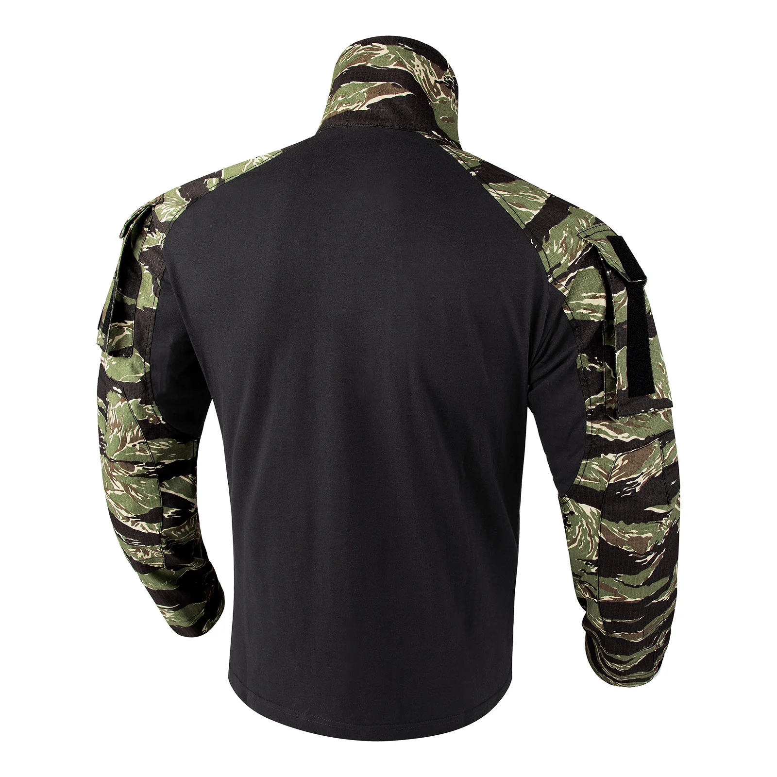 KRYDEX-camisa de combate a rayas de tigre de camuflaje, ropa táctica de caza al aire libre, camisa con coderas, Tops de uniforme - imagen 2