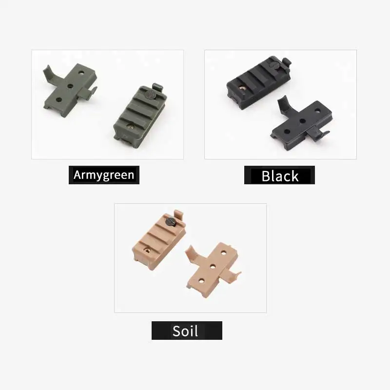 Clip de linterna para casco táctico, deslizador de pista de plástico, accesorio universal para casco antidisturbios, clip para linterna - imagen 4