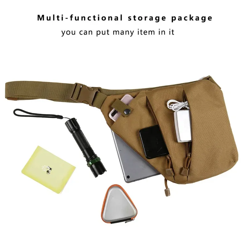Bolsa de almacenamiento de pistola oculta táctica multifuncional, bolso de hombro para hombre, funda de caza para pistola, bolsas Fino de viaje de negocios - imagen 4