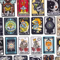 Parche Tarot bordado para planchar – insignia calavera punk en ropa
