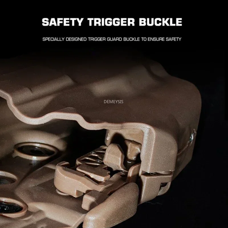 Funda de cinturón táctico de liberación rápida para GLOCK 17, 20, 21, 22, 31, 37 pistolas de caza Paintball funda duradera para pistola Molle - imagen 4