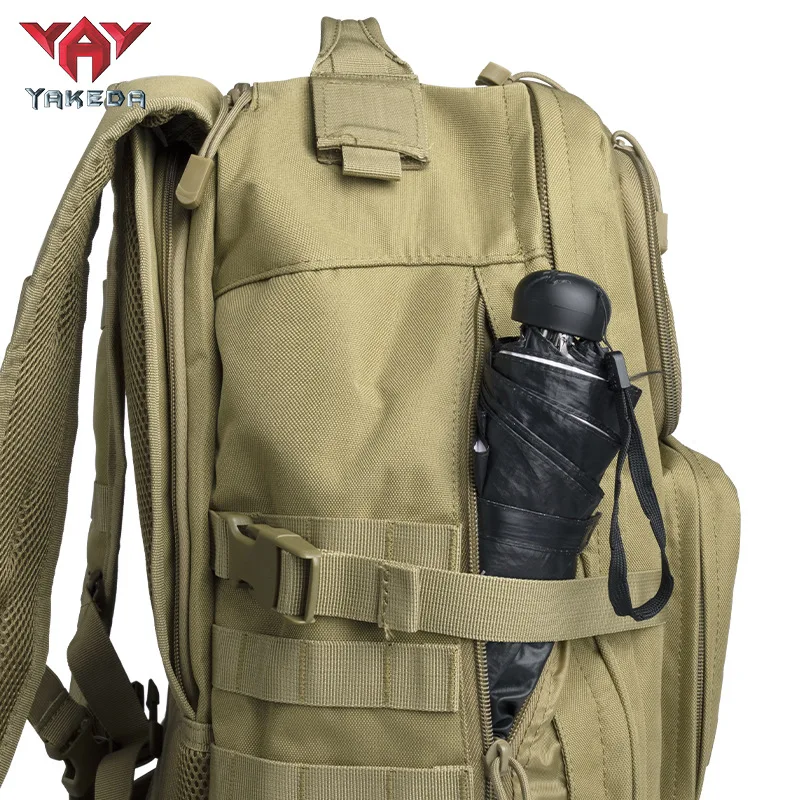 Yakeda-mochila táctica impermeable para hombre, bolsa para deportes al aire libre, senderismo, Camping, Trekking, caza, montaña, 55L Molle - imagen 4