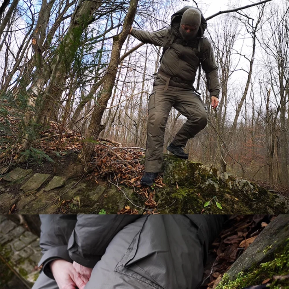 Pantalones térmicos de combate multibolsillos al aire libre de ataque de entrenamiento de caza táctico