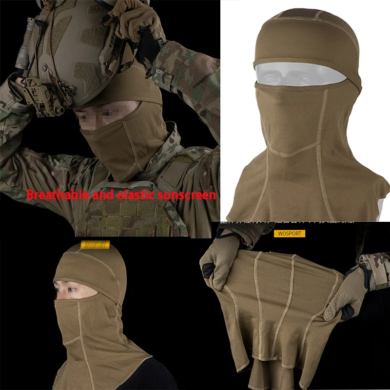 Protector solar elástico transpirable de rango completo táctico para las cuatro estaciones, casco para deportes al aire libre, forro interior para la cabeza - imagen 5