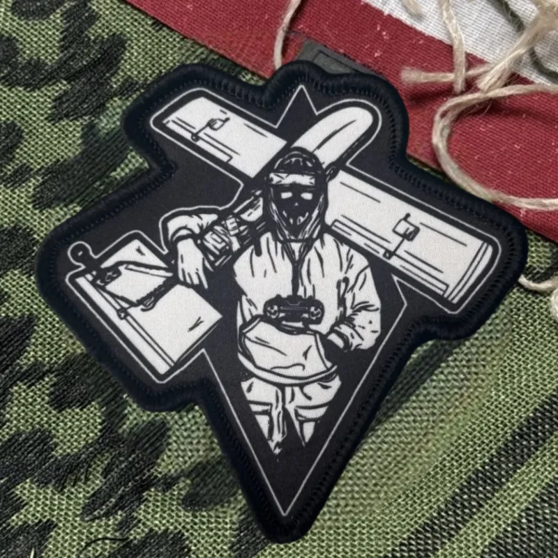 Parche impreso para entusiastas de la aviación, insignia de moral con gancho y bucle táctico, pegatina decorativa para mochila, parches para brazalete para ropa - imagen 2