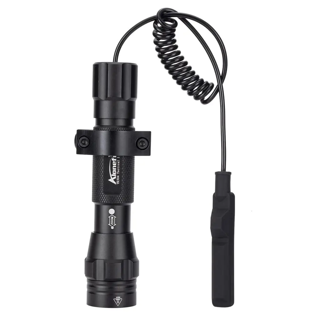 Linterna con Zoom de 12W de alta potencia, potente táctica para viajes al aire libre, caza, Camping, pesca, senderismo, soportes, interruptor remoto, luz de antorcha - imagen 2