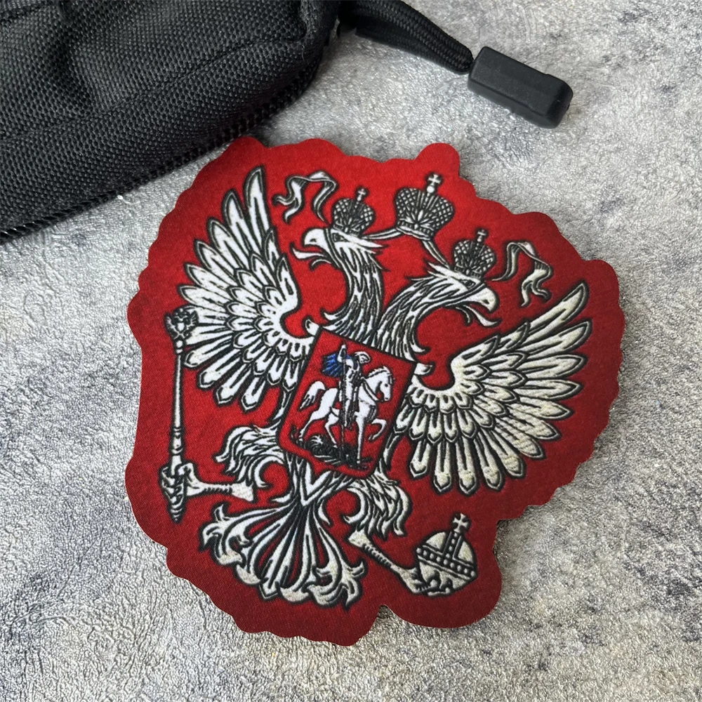 Chevron Jacquard Zedo con el emblema de Rusia moral parche táctico impreso parches de gancho y bucle ropa mochila pegatina - imagen 4