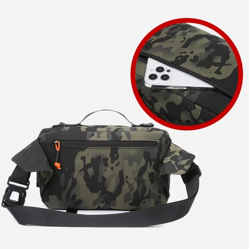 Bolsa táctica de pecho para acampar, mochila de cintura para gimnasio al aire libre, deportes, bandolera, bolsa colgante Molle, señuelo de pesca, riñonera de viaje para hombres - imagen 5