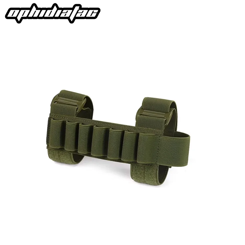 OPHIDIAN-fundas de culata para escopeta de caza, 7 bolsas redondas para munición Mag, bolsa Molle, accesorios de caza para Rifle de bala, revista al aire libre