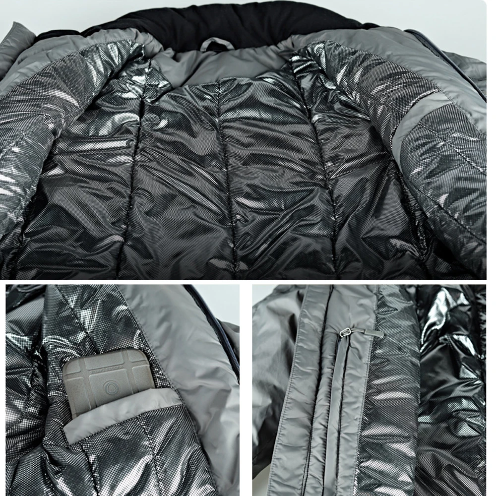 Parkas reflectantes militares para hombre, chaquetas de plumón tácticas gruesas, ligeras, a prueba de viento, impermeables, exteriores, Invierno - imagen 5