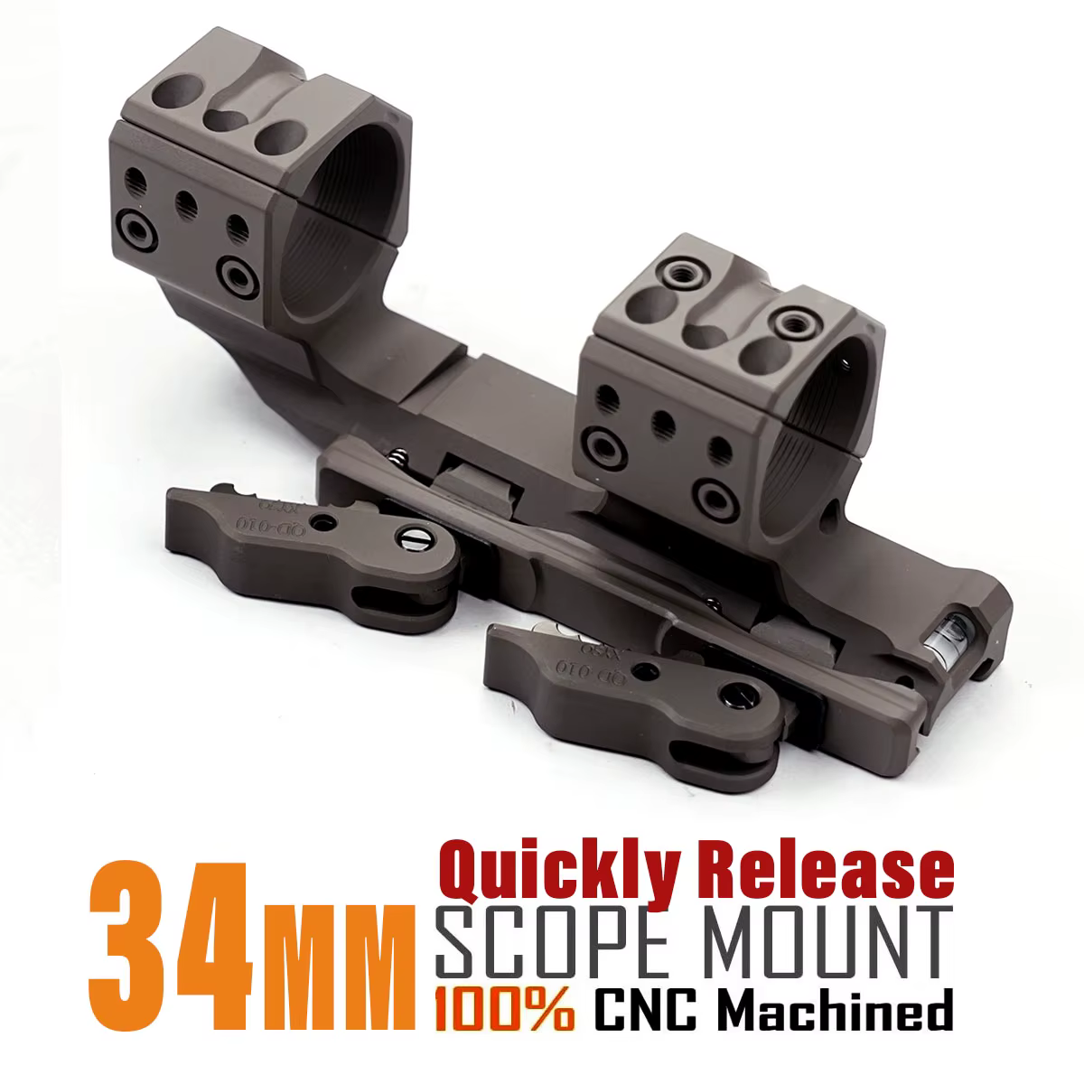 Anillas monobloque AR15 Picatinny QD 30mm FDE desmontaje rápido - imagen 4