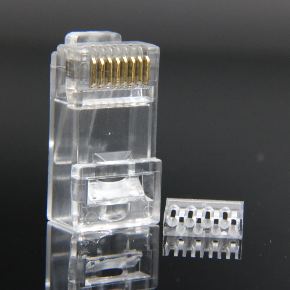 Xintylink-conector de cable ethernet rj45, conector de red lan cat6, rj 45, 8p8c, modular, cat 6, utp, sin blindaje, chapado en oro, 50 piezas - imagen 3