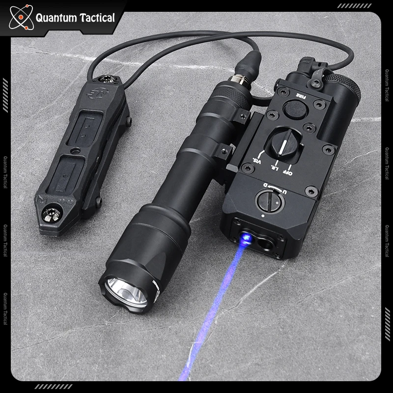 CQBL-1 de Metal WADSN rojo verde azul punto IR láser Airsoft Surefir M600C arma de caza linterna con interruptor de Control Dual SF PEQ - imagen 3
