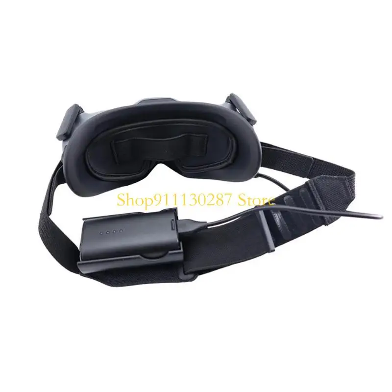 J1HC para Goggle 2 Cable alimentación y soporte batería Cubierta protectora lente para DJIAvata Goggles 2
