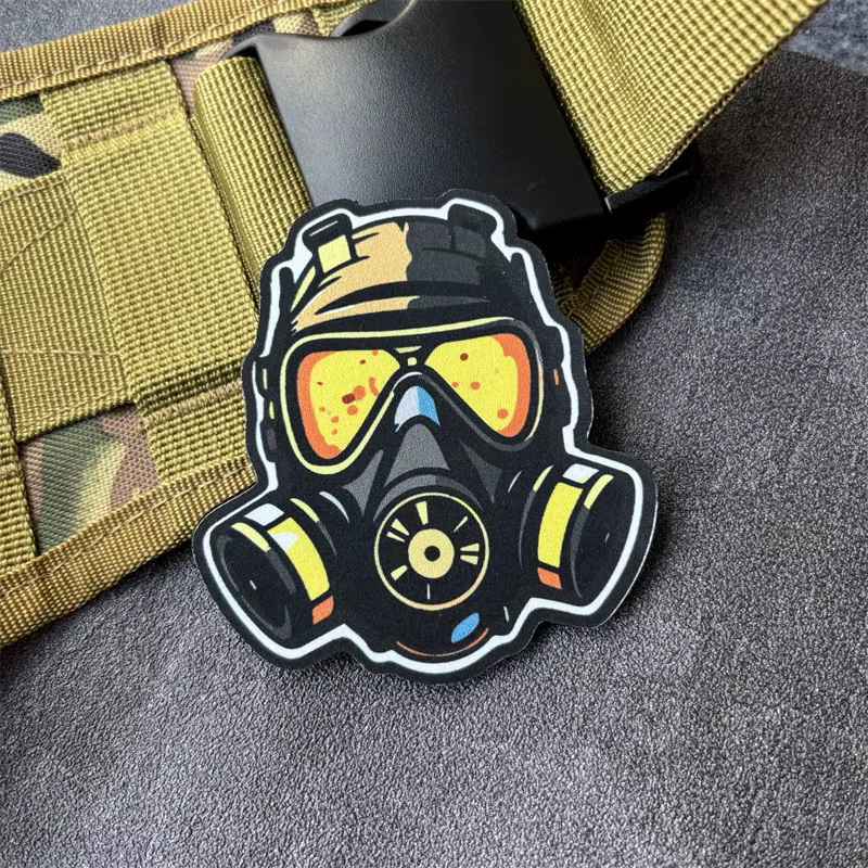 Parche táctico máscara militar gancho y bucle para mochila - imagen 3