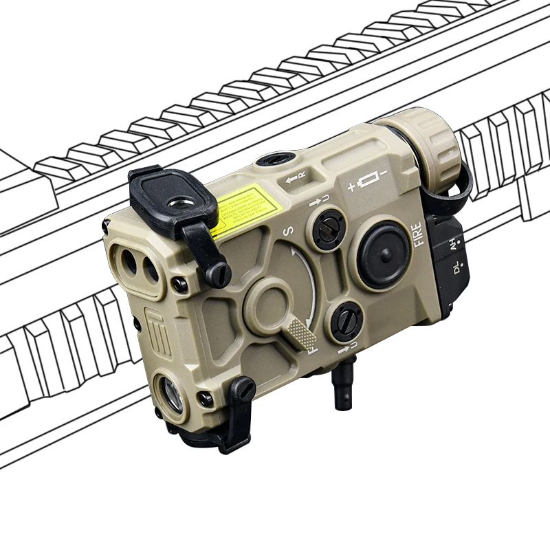 WADSN-linterna láser táctica OGL, rojo, verde, azul, IR, caja de batería de plástico de nailon, lámpara de caza Airsoft con rayos infrarrojos, compatible con riel de 20mm