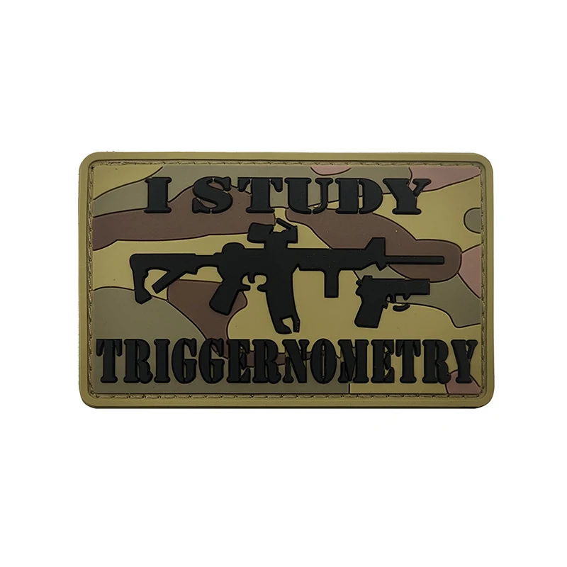 Patrón de arma I estudio PVC parche de nailon luminoso táctico gancho estereoscópico respaldo morale capítulo mochila al aire libre insignia de goma - imagen 4