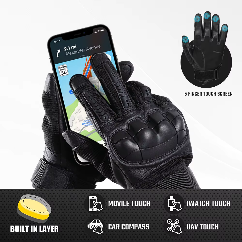 Guantes tácticos de ciclismo para hombre con pantalla táctil y agarre - imagen 5