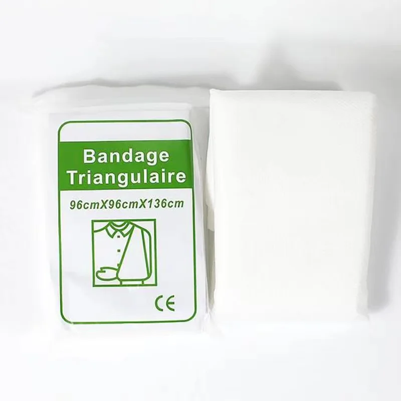 Toalla Triangular no tejida, 96x96x136cm, envoltura al aire libre, vendaje Triangular, Kit de primeros auxilios para acampar y senderismo - imagen 3