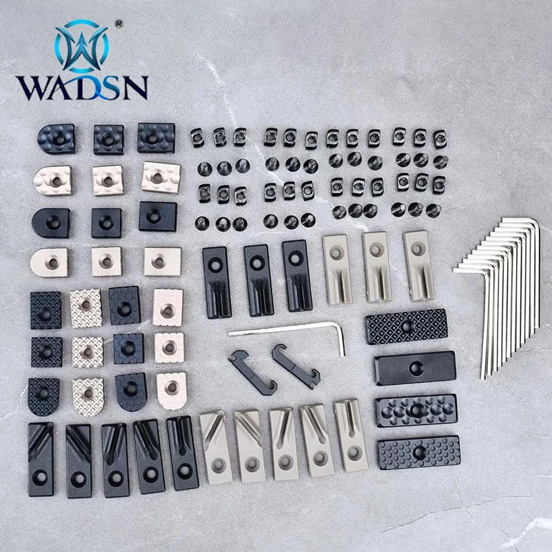 Wadsn táctico M-LOK Keymod 20mm cubierta de riel Picatinny gestión de cables para PEQ DBAL-A2 linterna de caza protector de mano - imagen 2