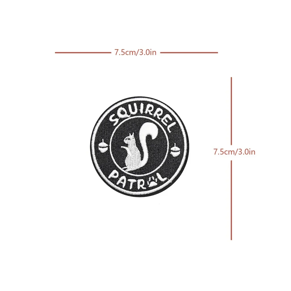 Parche de la patrulla de ardilla con citas de Velcros, Meme táctico, moral, cierre de gancho divertido, insignia bordada para gorra vaquera, mochila Molle - imagen 5