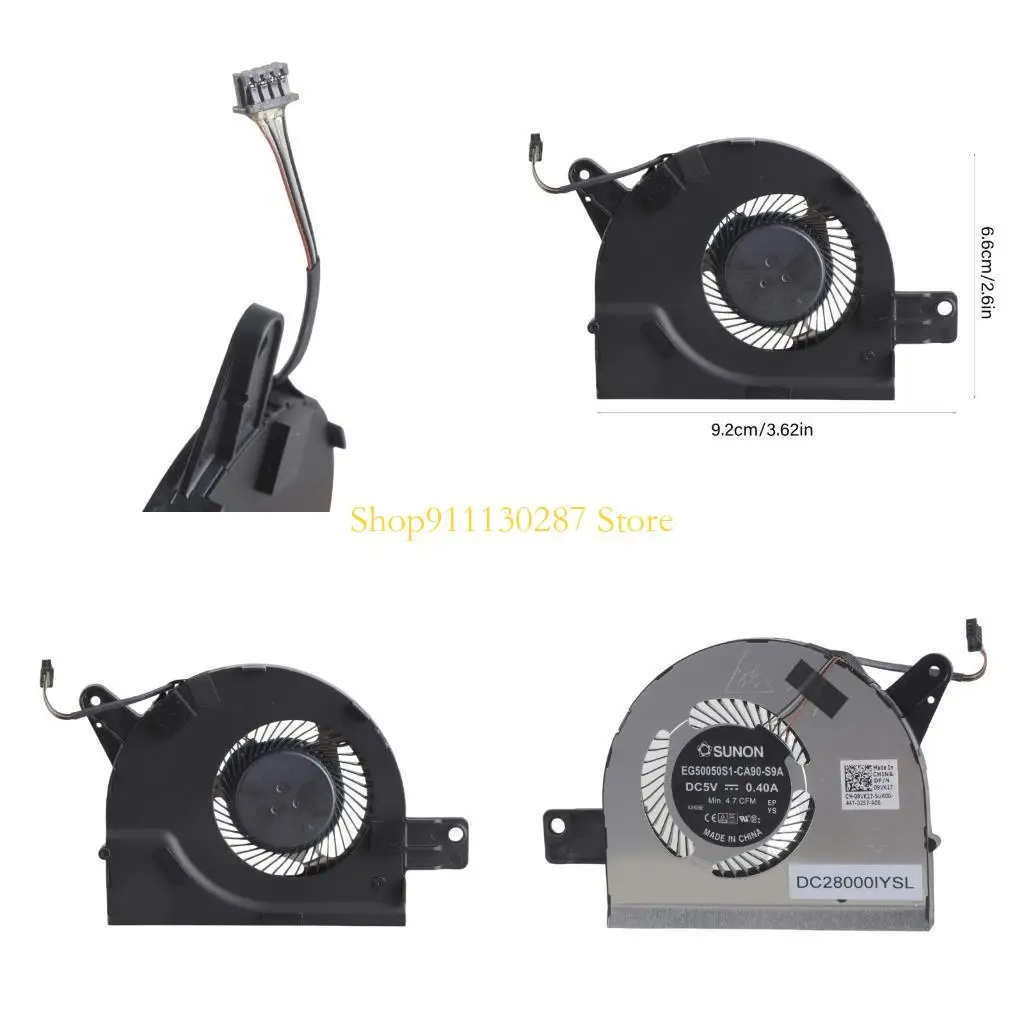 Reemplazo J1HC disipación calor del ventilador enfriamiento CPU para 3520 Radiador tarjeta gráfica