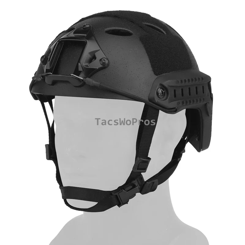 Cascos Airsoft FAST PJ para combate táctico al aire libre, cascos deportivos protectores para juegos de guerra, caza CS Paintball, casco medio cubierto - imagen 2