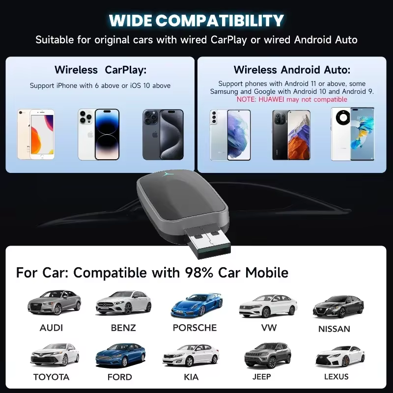 Adaptador CarPlay universal inalámbrico para iPhone y cualquier coche - imagen 5