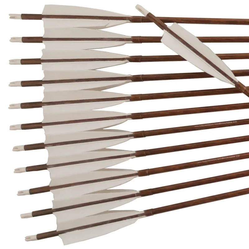 Linkboy tiro con arco flechas de carbono ID6.2mm Spine300-800 4 ''pluma de pavo compuesto recurvo arco tradicional flechas tiro 12 Uds - imagen 2