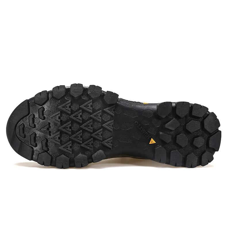 HUMTTO-zapatos de senderismo de piel de vaca para hombre, botas de caza para hombre, zapatillas de deporte para exteriores, antideslizantes, resistentes al desgaste, impermeables y transpirables - imagen 3